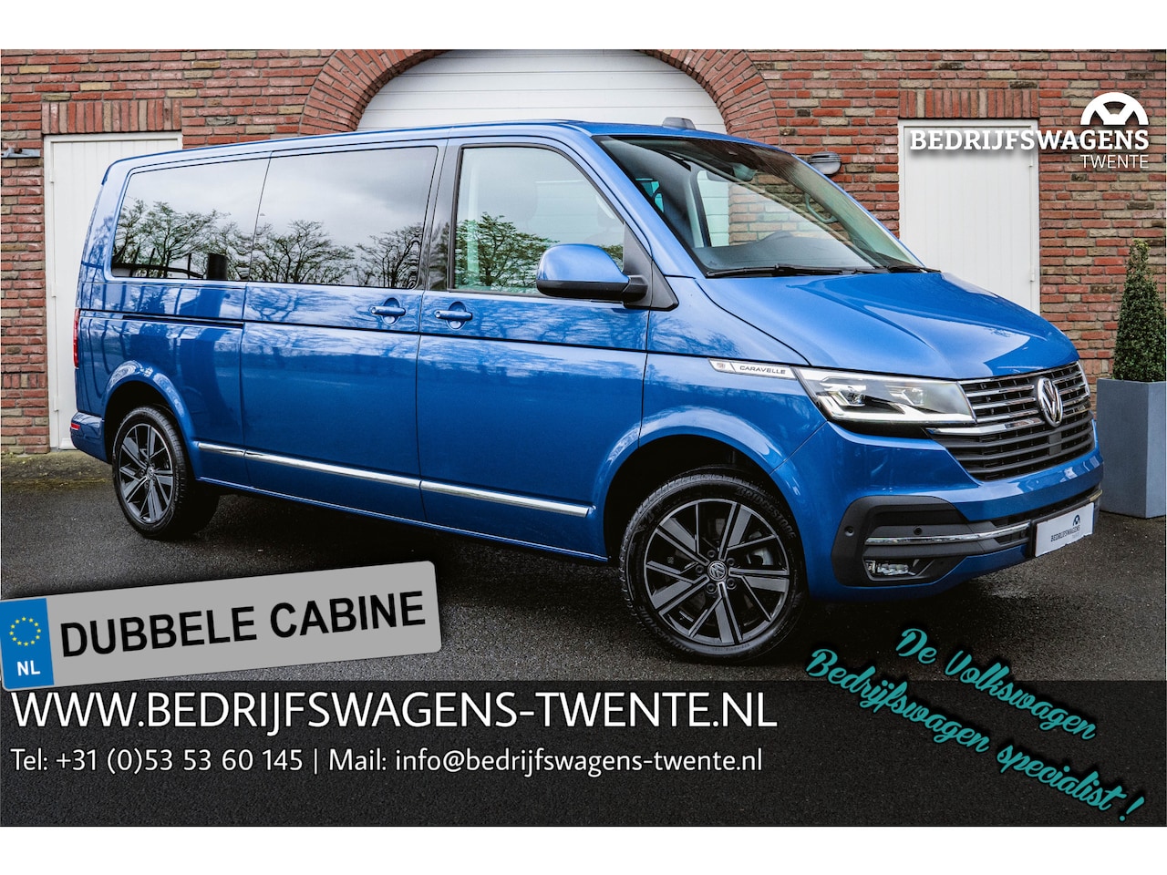 Volkswagen Transporter Caravelle - T6.1 2.0 TDI 204 PK DSG L2H1 A-KLEP FULL OPTIONS DUB/CAB ACC | LED | Leder | Side Assist | - AutoWereld.nl