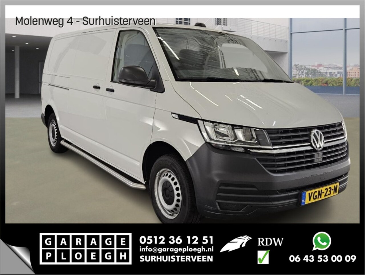 Volkswagen Transporter - 2.0 TDI L2H1 Navi Airco Cruise Sidebars 1Eigenaar - AutoWereld.nl