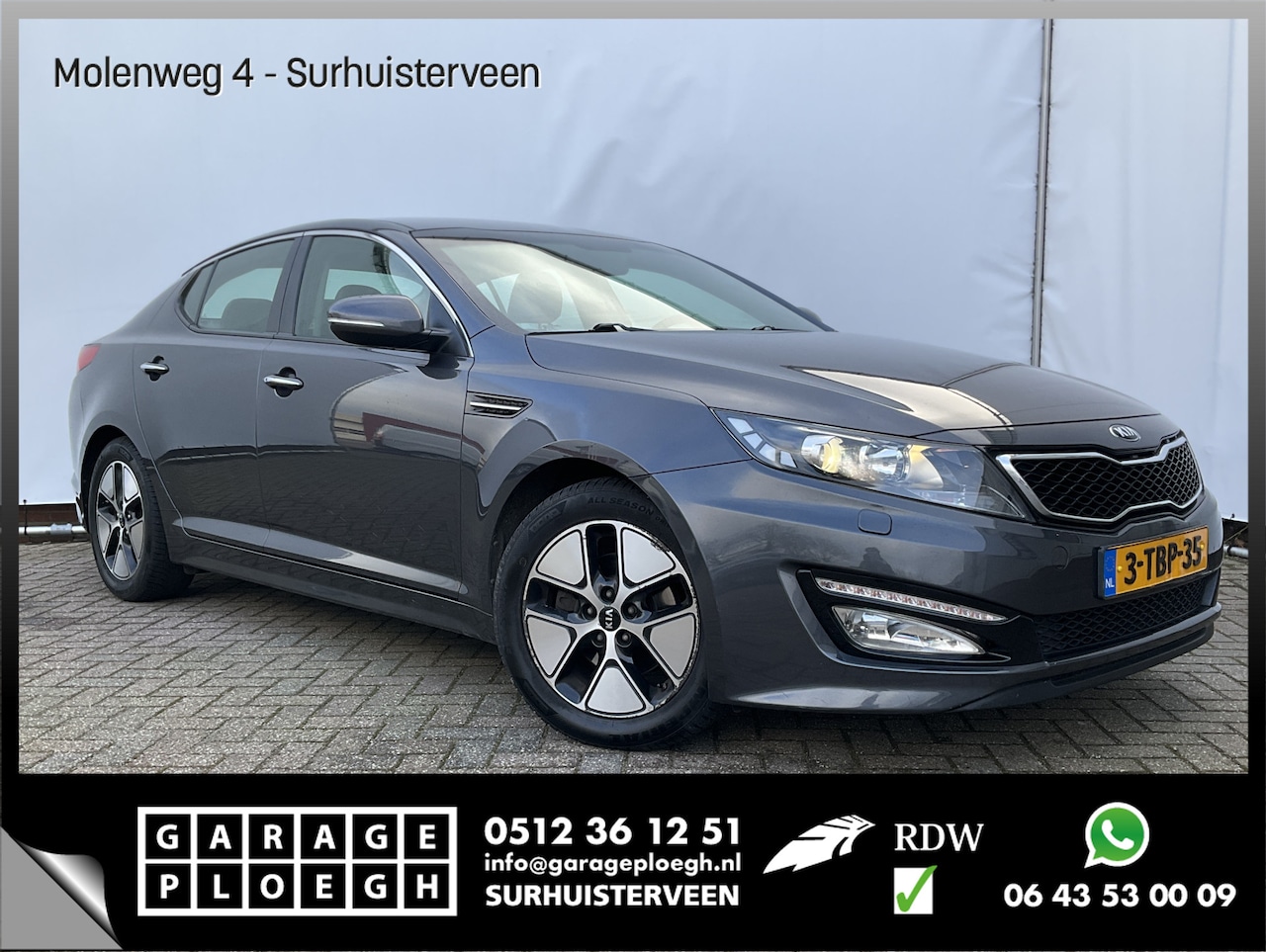 Kia Optima - 2.0 CVVT 150pk Hybrid Super Pack Automaat Koeling/Verwarming - AutoWereld.nl