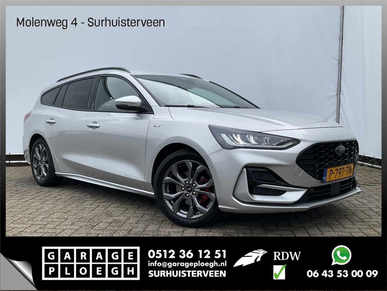 Ford Focus Wagon - 1.0 EcoBoost Hybrid ST Line Style Stoel/Stuurverw. Trekhaak Navi/Cam/DAB - AutoWereld.nl