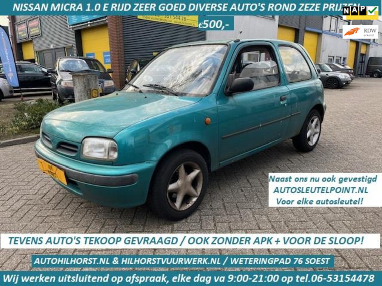 Nissan Micra - 1.0 / zie onze foto's + info / WIJ WERKEN UITSLUITEND OP TEL. AFSPRAAK, ELKE DAG VA 9:00-2 - AutoWereld.nl