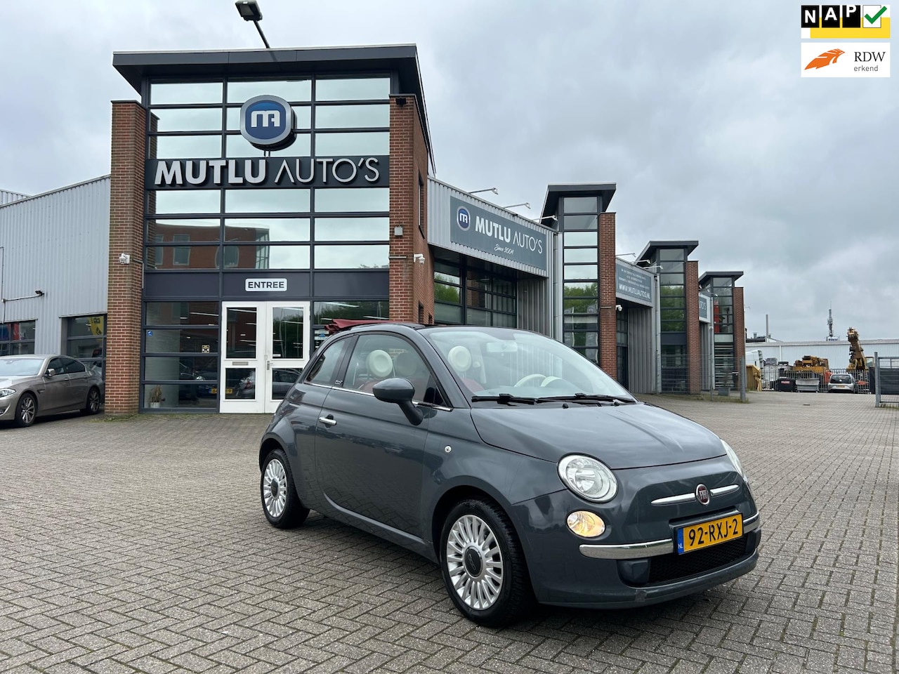 Fiat 500 C - 0.9 TwinAir Lounge Cabrio Airco NAP LEDER APK PDC - AutoWereld.nl