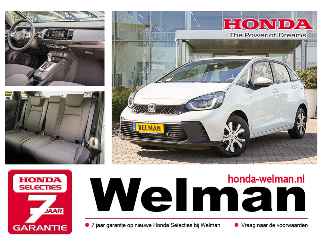 Honda Jazz - 1.5i e:HEV ELEGANCE - HYBRID - CAMERA - NIEUW - AutoWereld.nl