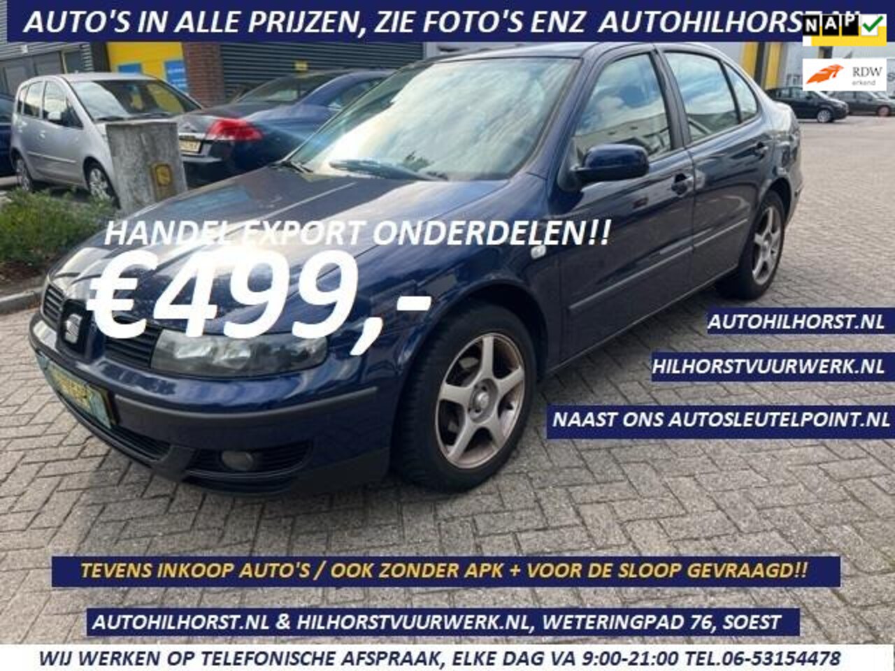 Seat Toledo - 1.6 Signo DIVERSE CROSS / UITSLUITEND OP TELEFONISCHE AFSPRAAK, ELKE DAG VA 9:00-21:00 - AutoWereld.nl