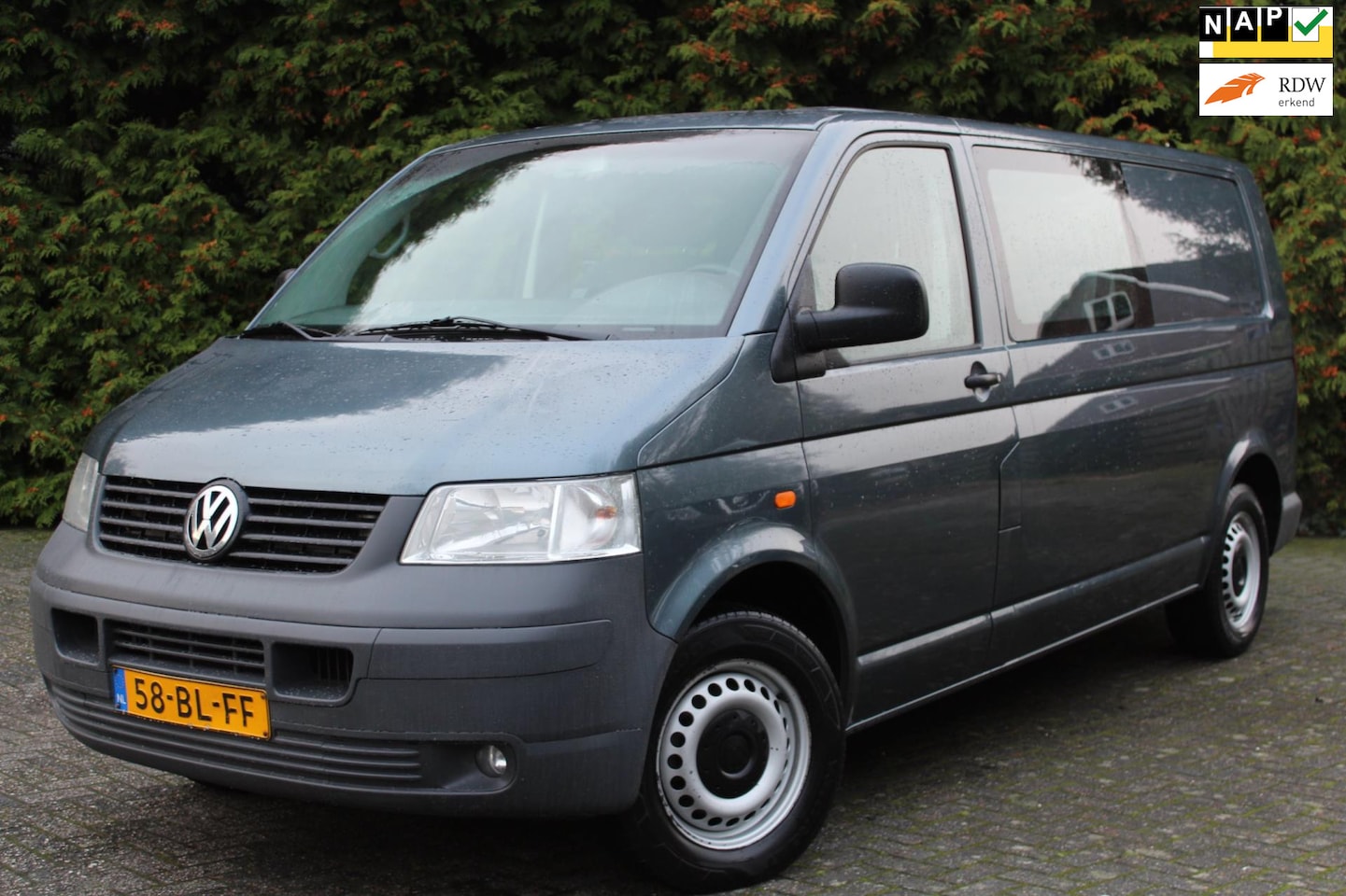 Volkswagen Transporter - 2.5 TDI 340 131PK | Invalidevoertuig! | Dubbel Cabine | 1e Eigenaar | Arico | Cruise Contr - AutoWereld.nl