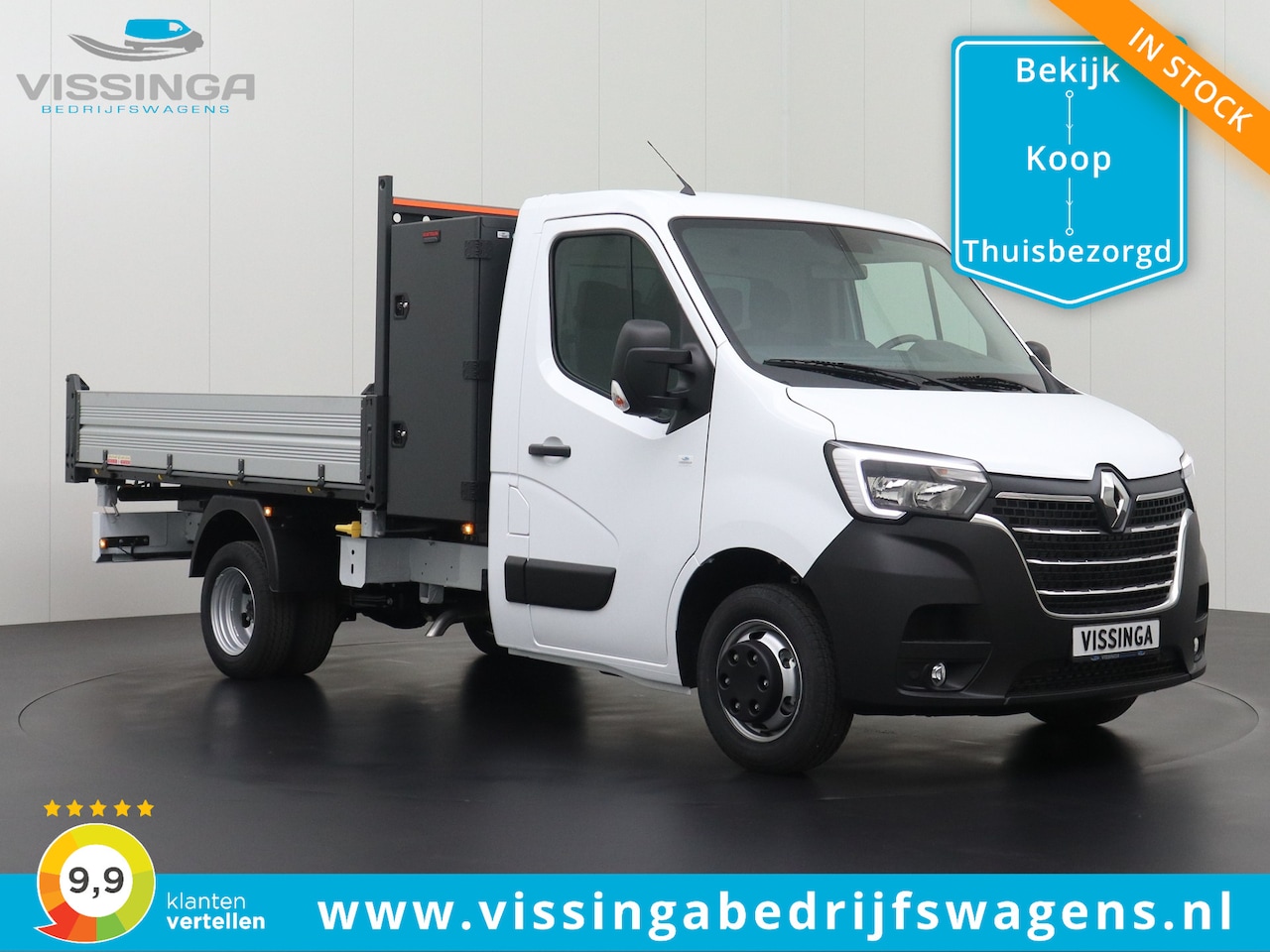 Renault Master - Heavy Duty Kipper 3500 kg trekhaak! Dubbel lucht! - AutoWereld.nl