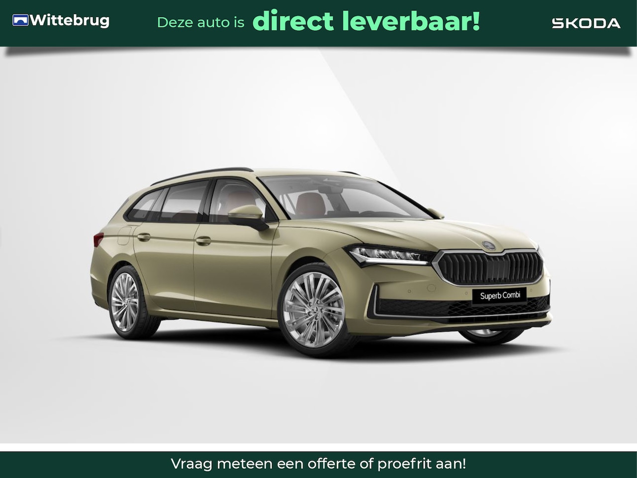 Skoda Superb Combi - 1.5 TSI MHEV First Edition/ 19 inch Lichtmetalen velgen, Interieur 'Suite cognac', Ergo - AutoWereld.nl