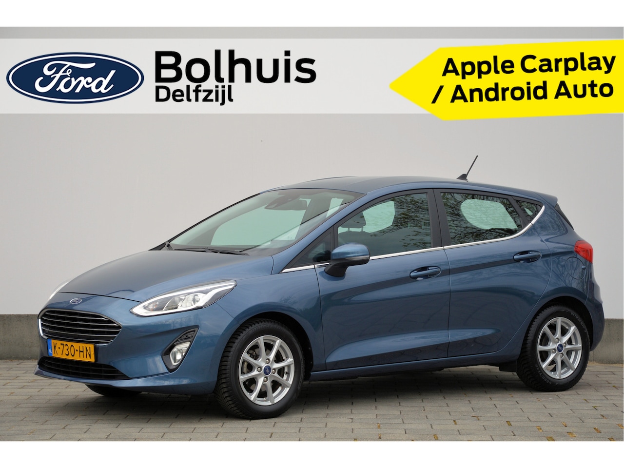 Ford Fiesta - Titanium EcoBoost 125PK Hybrid | Navi I Cruise I Parkeersensoren I Apple Carplay/Andr. aut - AutoWereld.nl