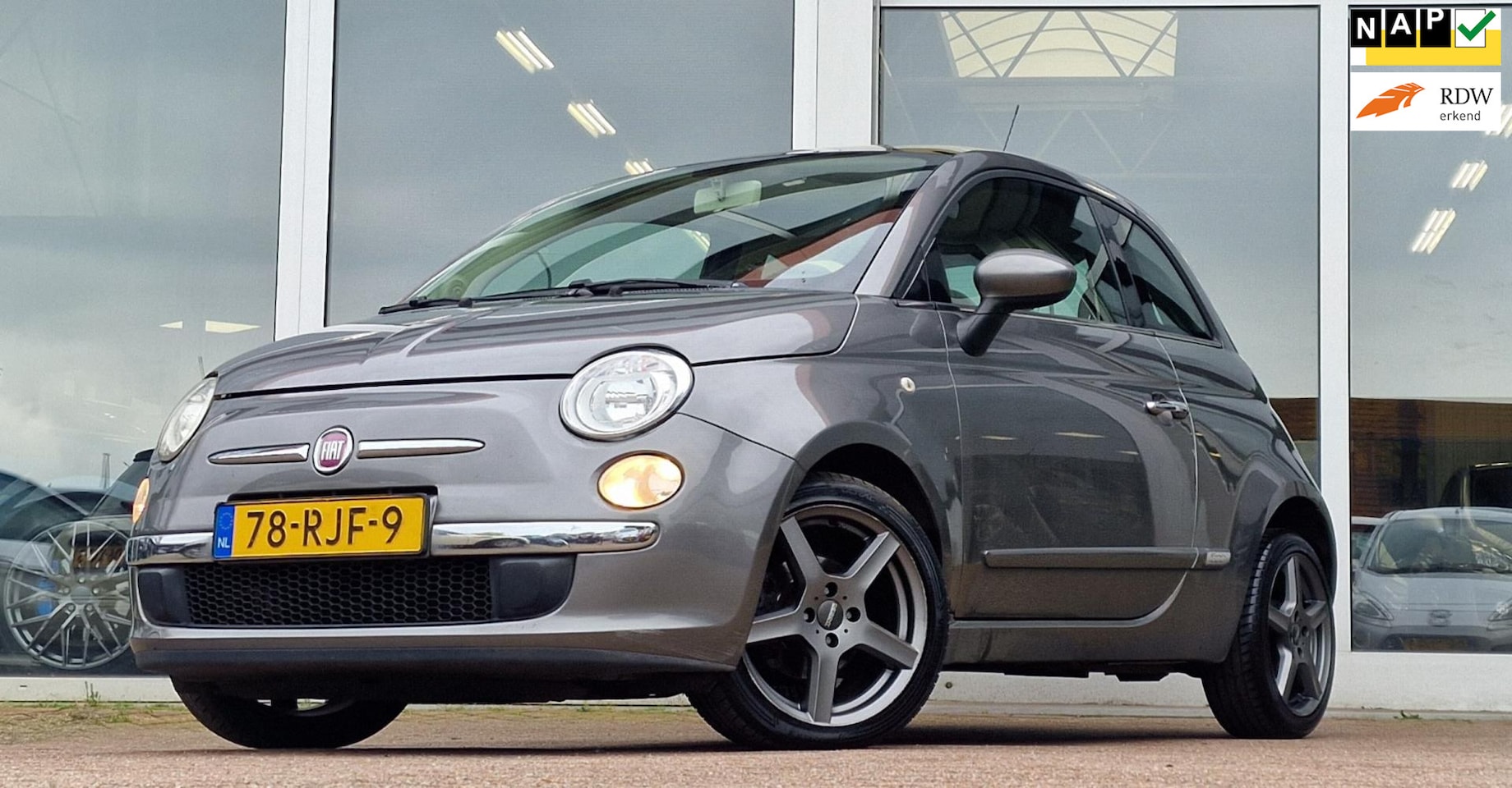 Fiat 500 - 0.9 TwinAir Lounge Panoramadak LM velgen Nieuwe APK - AutoWereld.nl