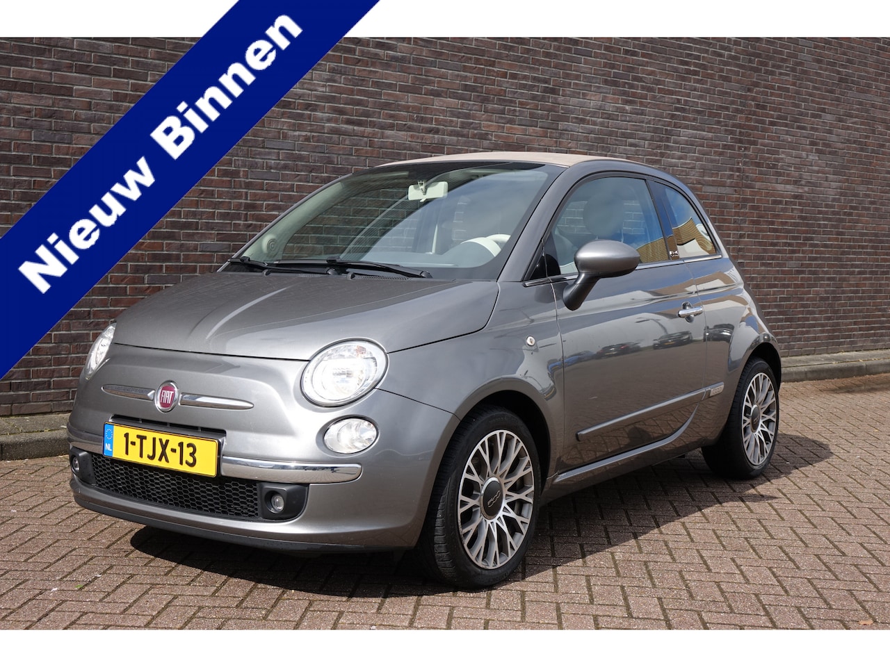 Fiat 500 C - 0.9 TwinAir Lounge Cabriolet, airco, leder Blue&Me, 16", mooie auto! - AutoWereld.nl