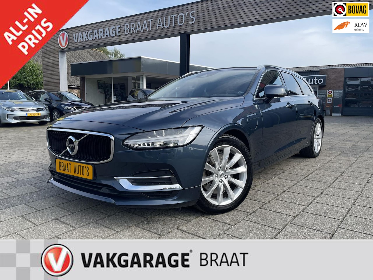 Volvo V90 - 2.0 T8 AWD l BTW! l PANO l STOELVERW. l CARPLAY l RIJKLAAR! - AutoWereld.nl