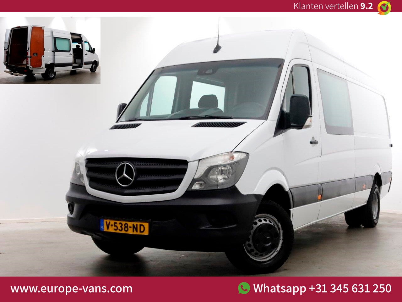 Mercedes-Benz Sprinter - 514 CDI 143pk E6 L3H2 Maxi 7G Automaat D.C. Trekhaak 3500kg 05-2018 - AutoWereld.nl