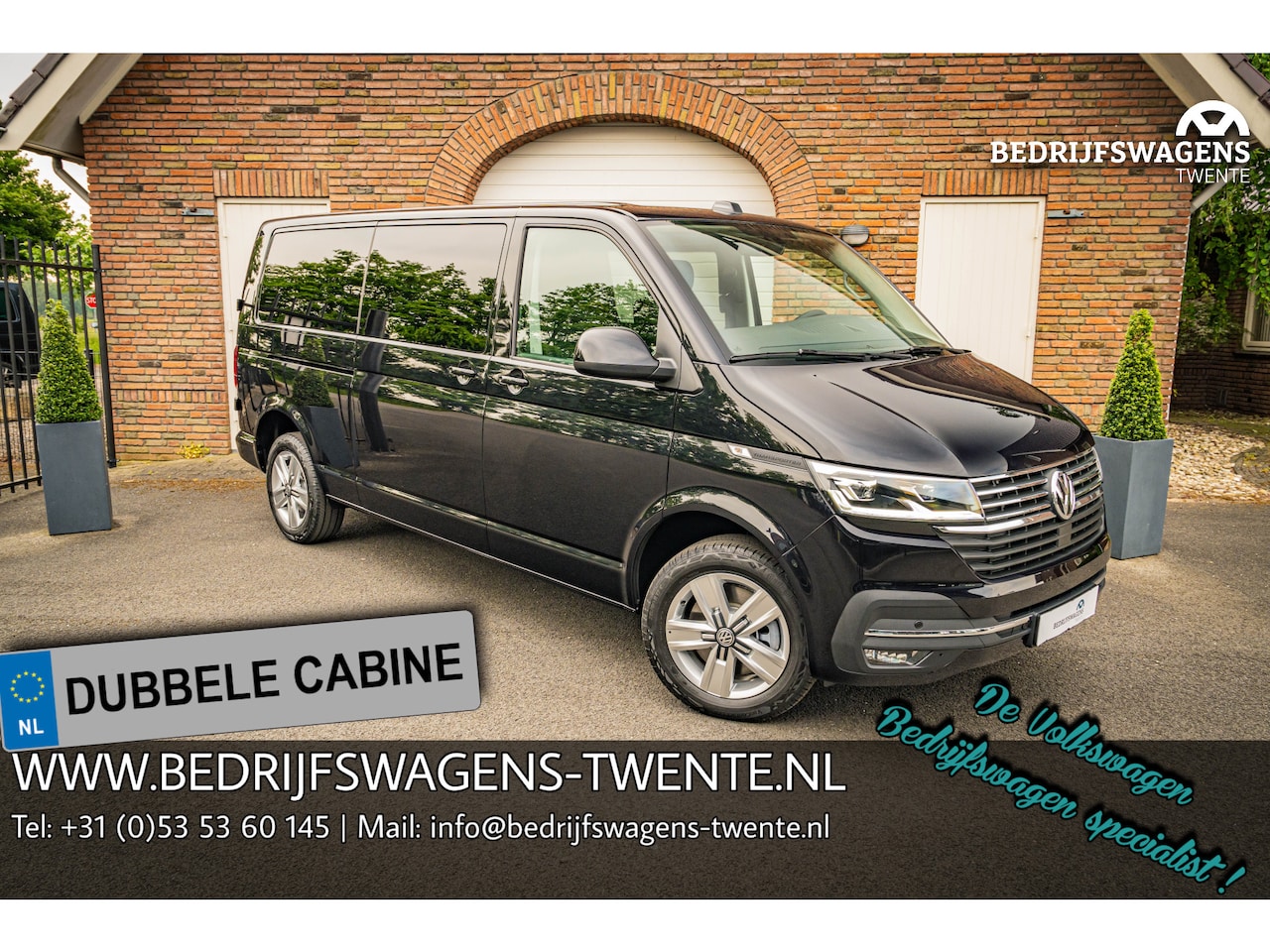 Volkswagen Transporter - T6.1 2.0 TDI 204PK DSG L2H1 HIGHLINE DUB/CAB Standkachel | Leder | LED | Trekhaak | Full O - AutoWereld.nl