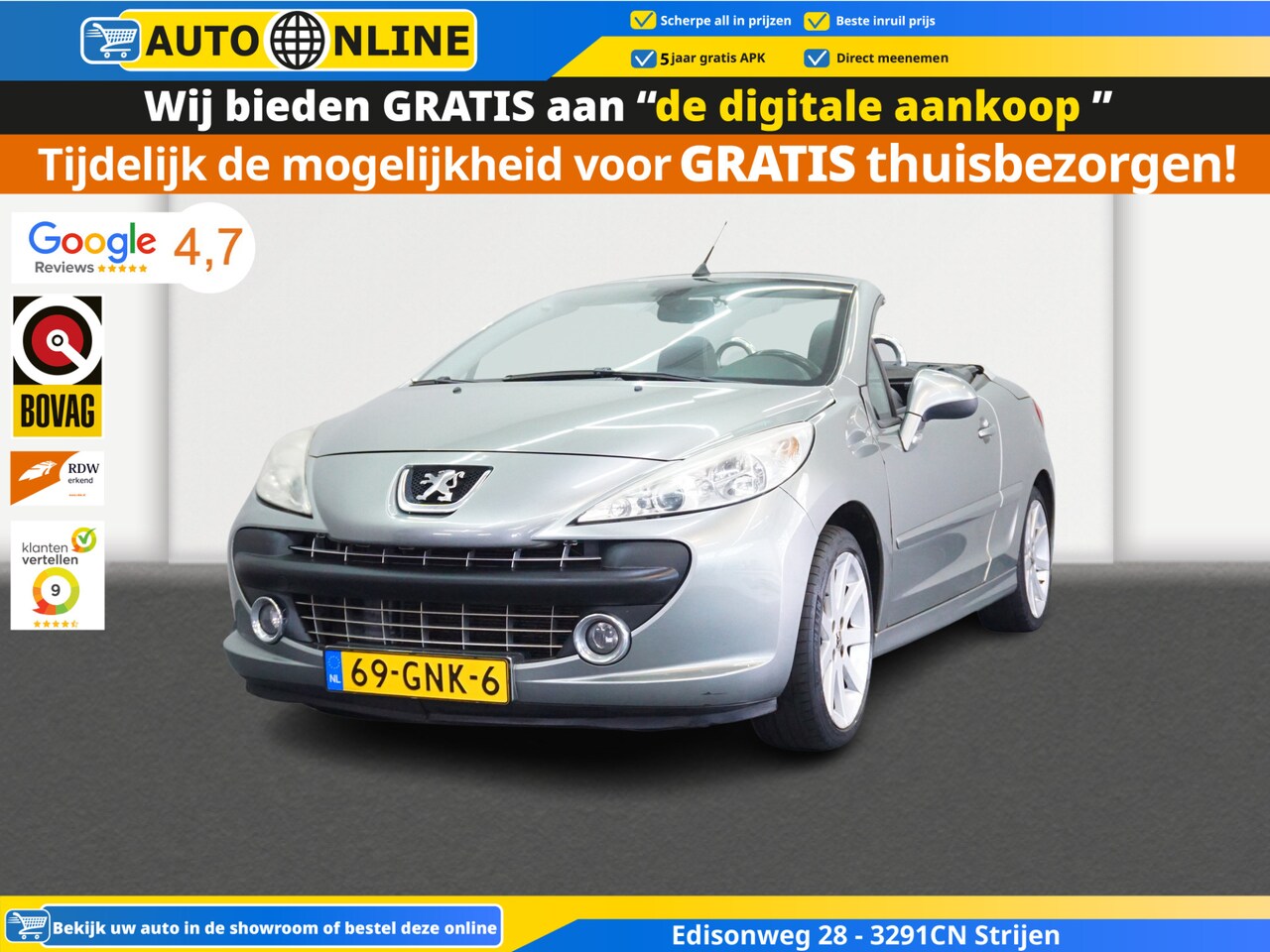 Peugeot 207 CC - 1.6 VTi Roland Garros 1.6 VTi Roland Garros - AutoWereld.nl