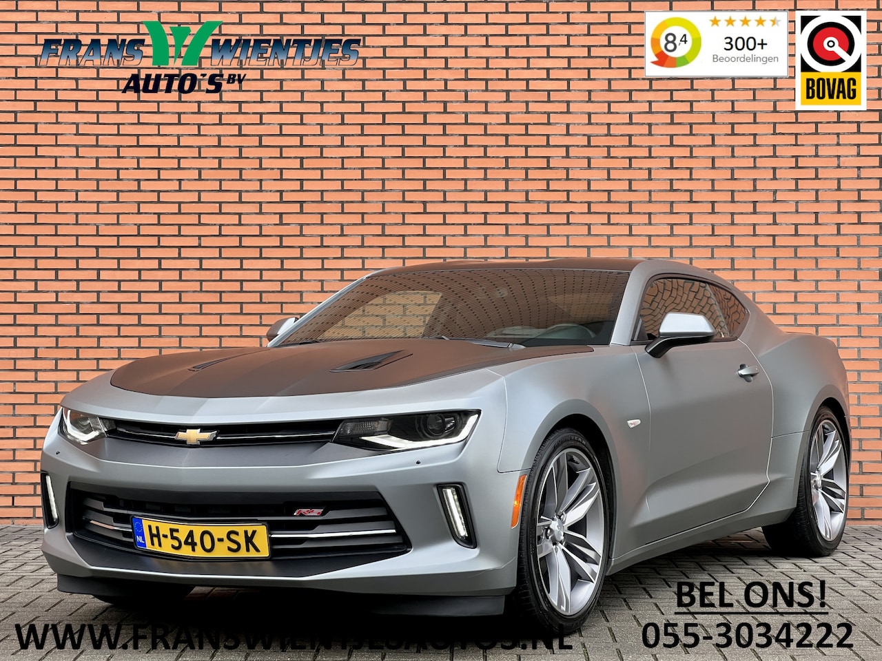 Chevrolet Camaro - RS 3.6 V6 | 340 PK! | Matte Grijs | Leder | Bose | Apple Carplay | Android Auto | Camera | - AutoWereld.nl