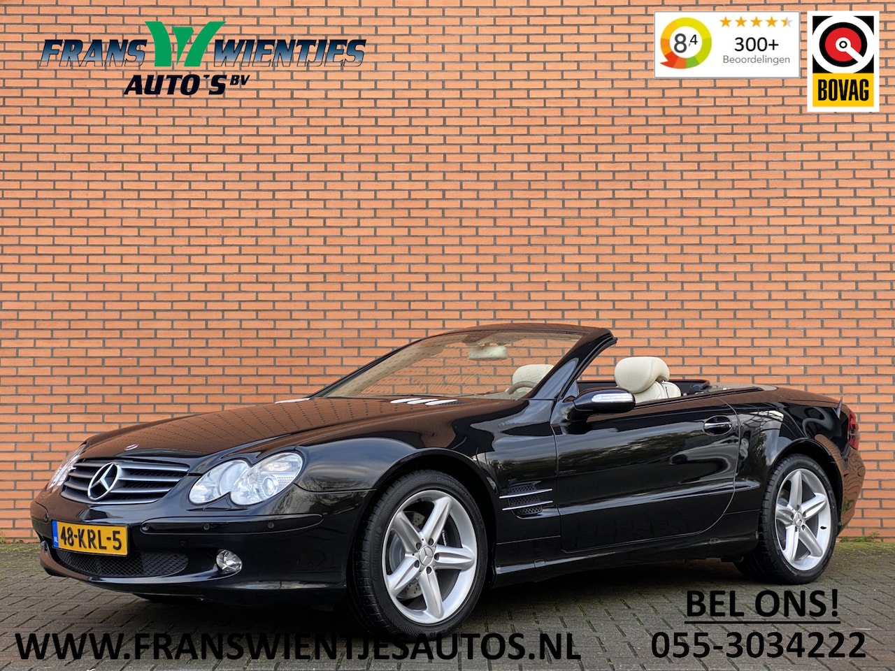 Mercedes-Benz SL-klasse Cabrio - 500 | Parkeersensoren | Leder | 8 cilinder | 306pk! | Memory | Cruise control | Uniek! | - AutoWereld.nl