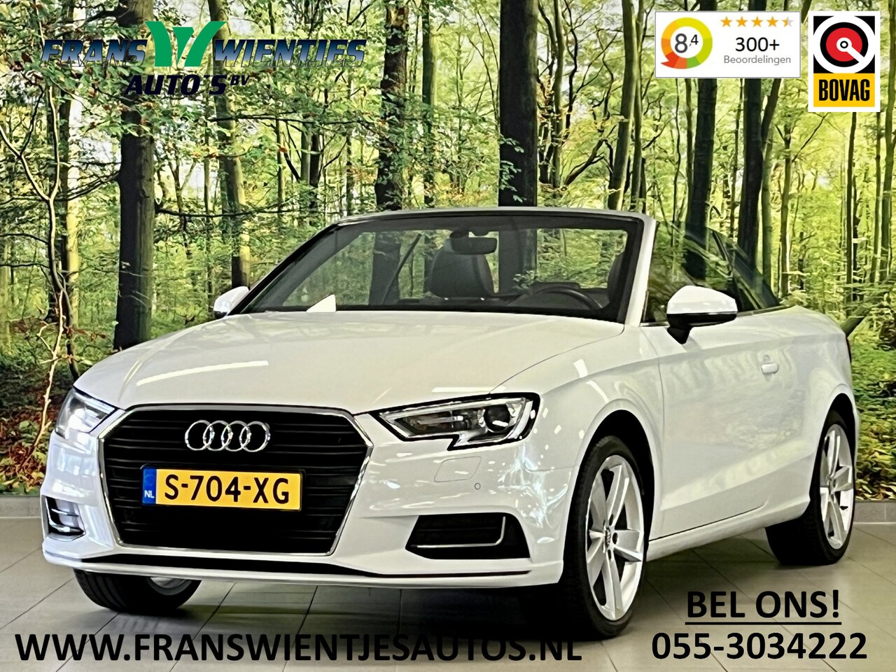 Audi A3 Cabriolet - 1.6 TDI | Cruise Control | Navigatie | Bluetooth | Airconditioning | Parkeersensoren | Sto - AutoWereld.nl