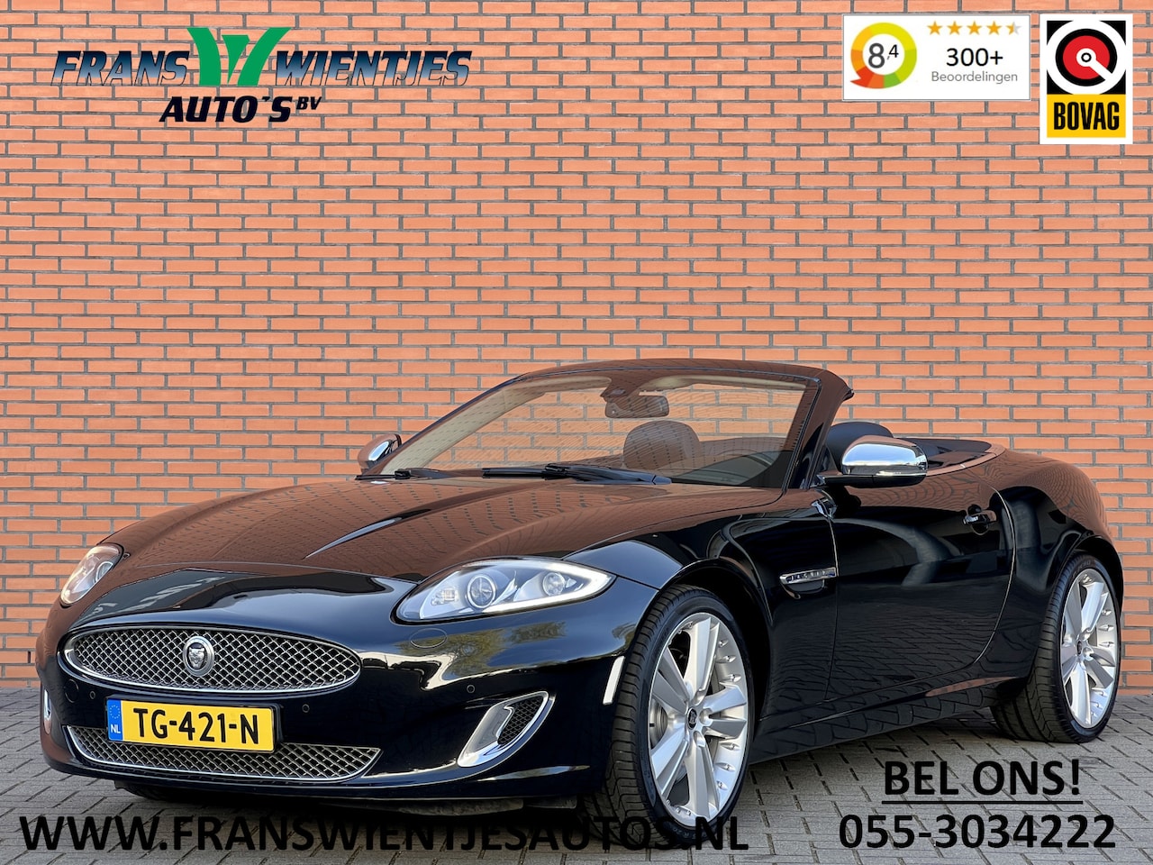 Jaguar XK - 5.0 V8 Convertible Portfolio | 385 PK! | Leder | Navigatie | 20" Lichtmetaal | LED | Stuur - AutoWereld.nl