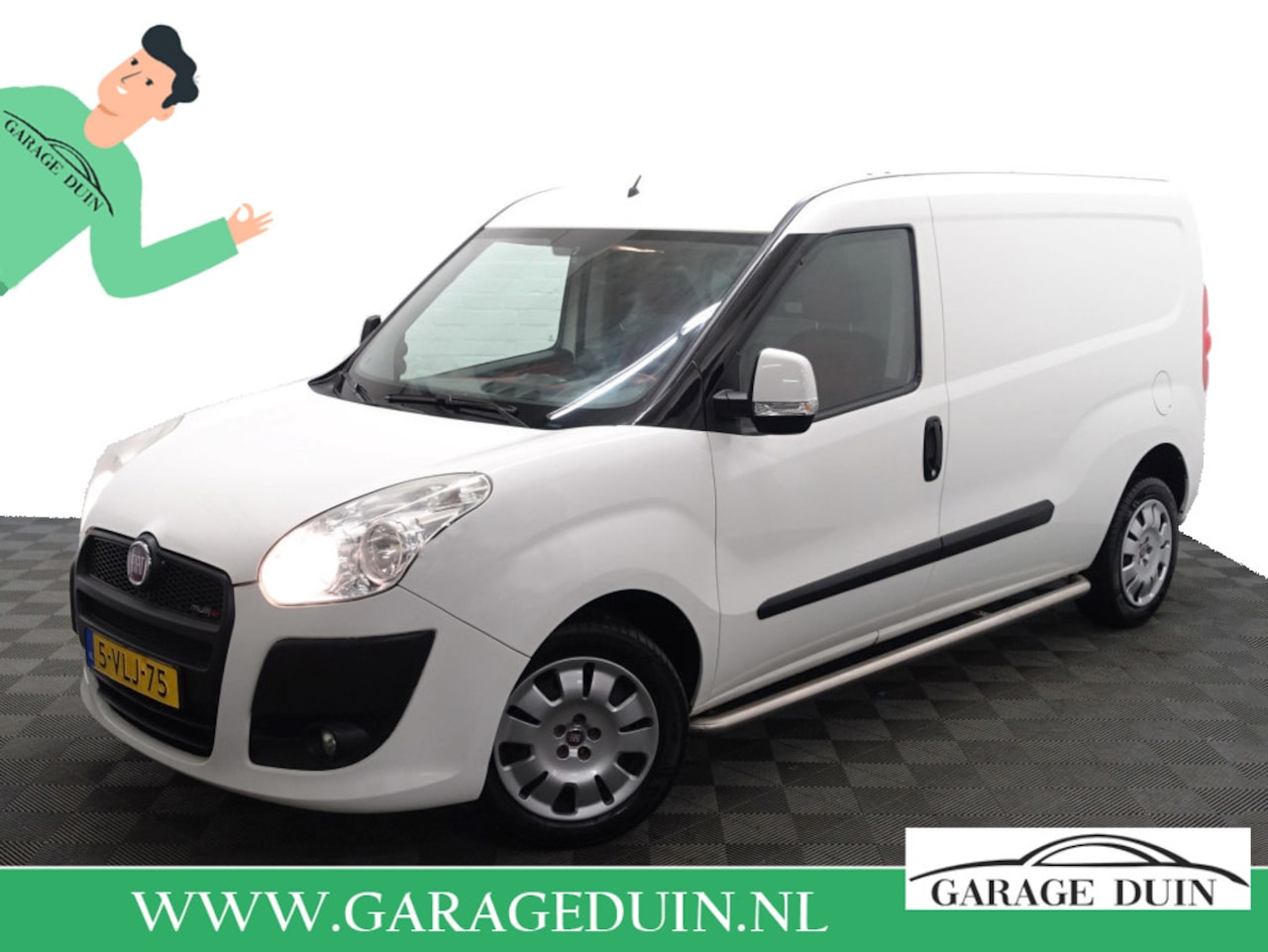 Fiat Doblò Cargo - 1.6 MultiJet SX Maxi Automaat- Sidebars / Clima / Bluetooth / Elek Pakket / Grijs Kenteken - AutoWereld.nl