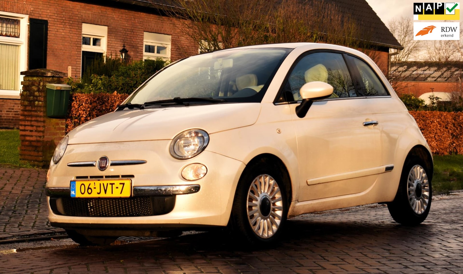 Fiat 500 - 1.2 Lounge AUTOMAAT, 1STE EIGENAAR AIRCO EN MEER! ZEER MOOI - AutoWereld.nl