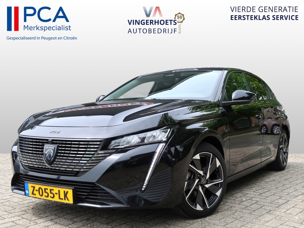 Peugeot 308 - * AUTOMAAT * 130 Pk * Superluxe & Sportieve Allure * Navigatie * 1/2 Leder * Parkeer Camer - AutoWereld.nl