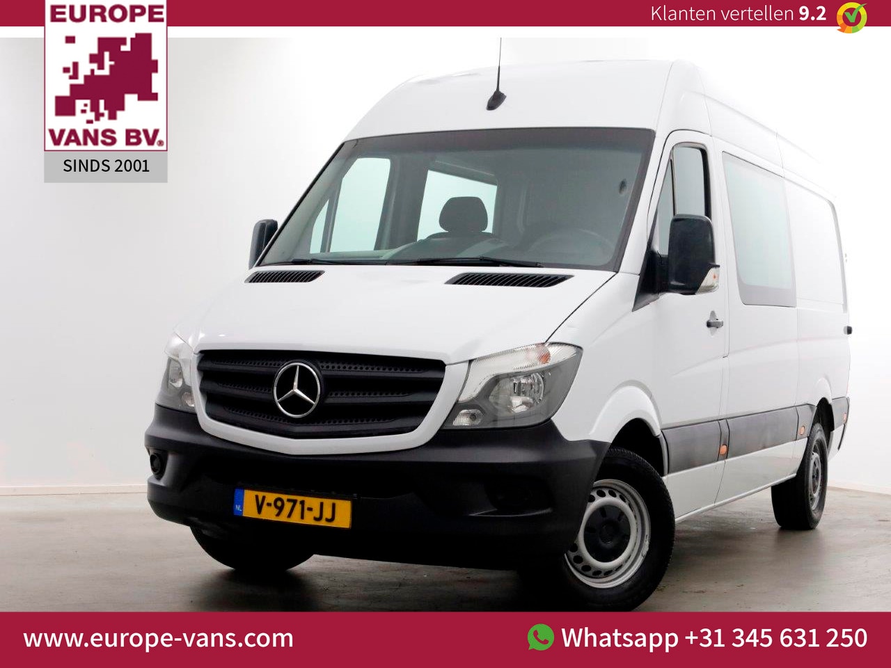 Mercedes-Benz Sprinter - 314 CDI 143pk E6 7G Automaat L2H2 D.C. Trekhaak 3500kg 11-2017 - AutoWereld.nl