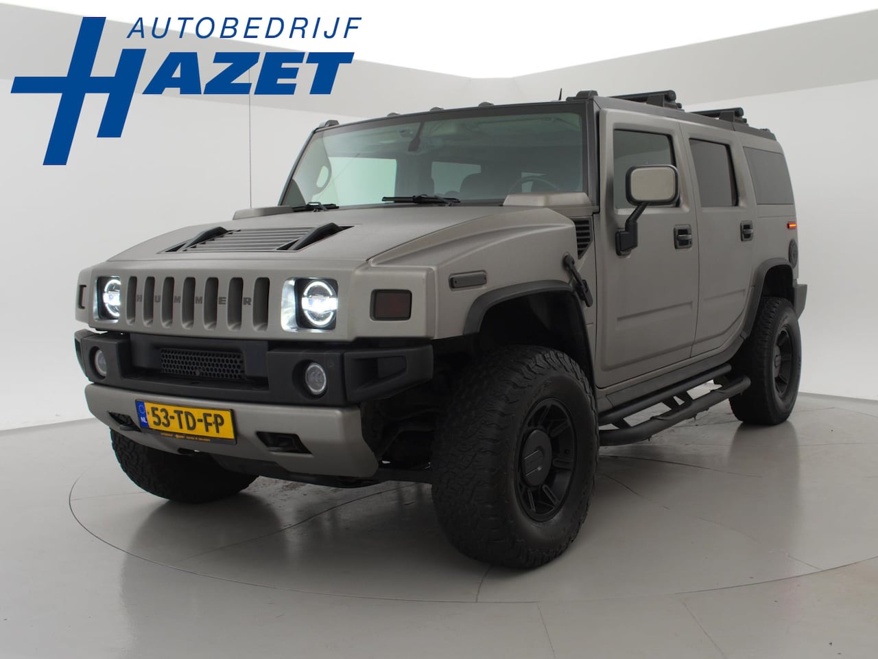 Hummer H2 - 6.0 V8 331 PK 4X4 AUT. MAT GRIJS + APPLE CARPLAY / LED / SCHUIFDAK / BOSE - AutoWereld.nl