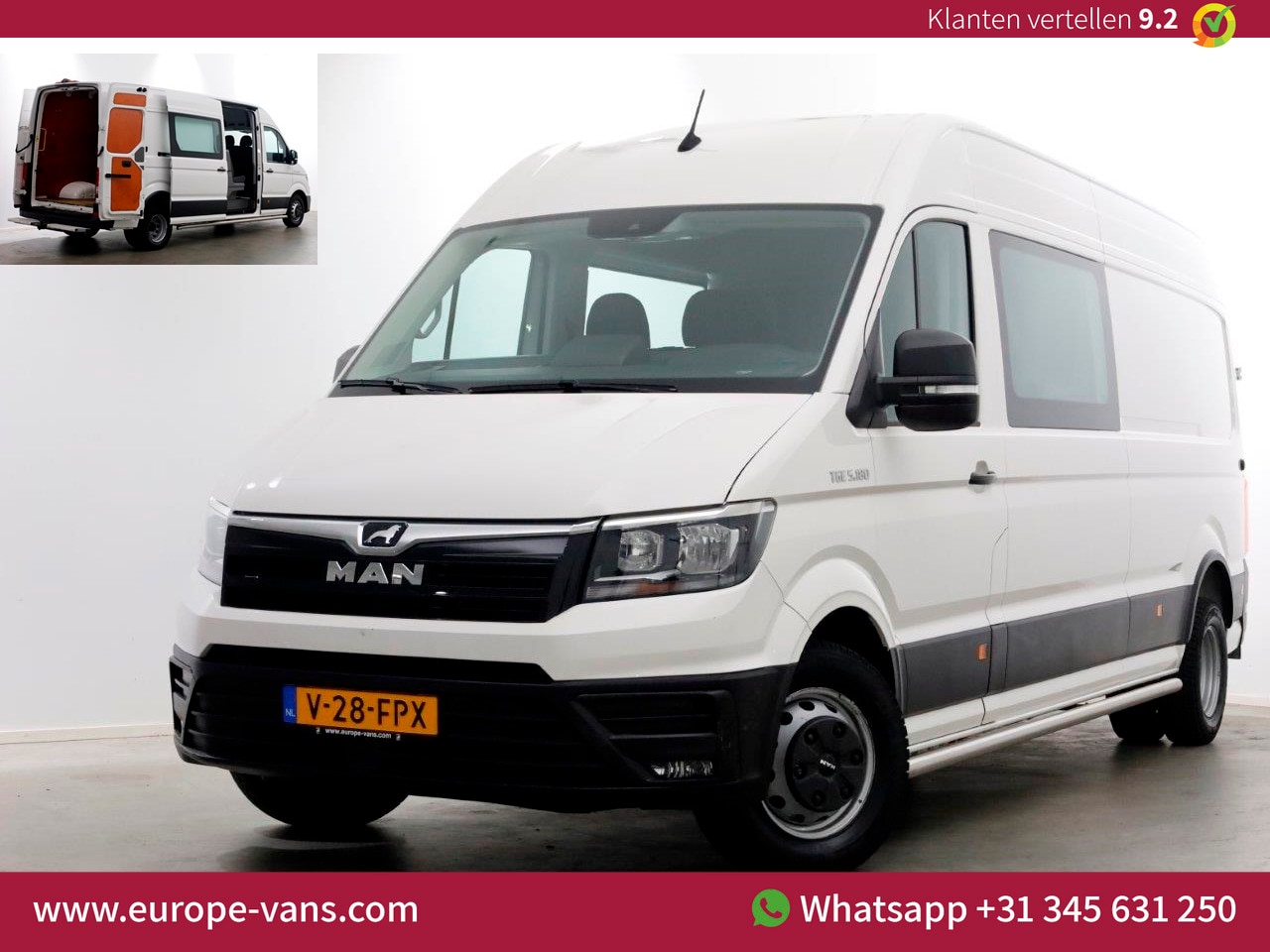 MAN TGE - 5.180 2.0 177pk E6 L4H3 (L3H2) D.C. Navi/Camera Trekhaak 3500kg 04-2019 - AutoWereld.nl