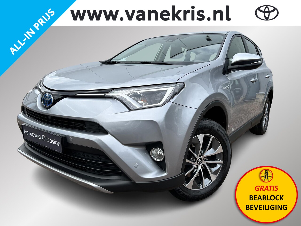 Toyota RAV4 - 2.5 Hybrid Dynamic 2.5 Hybrid Dynamic, Parkeersensoren voor en achter , NAVI. - AutoWereld.nl