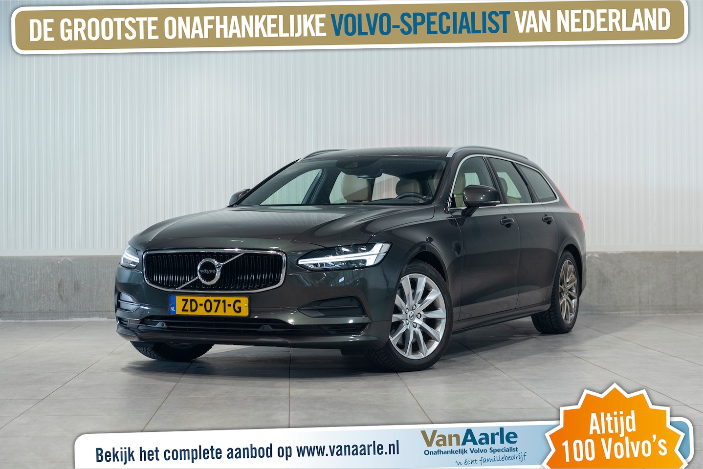 Volvo V90 - T4 Aut. Leder Navigatie Cruise Control Parkeercamera 190pk - AutoWereld.nl