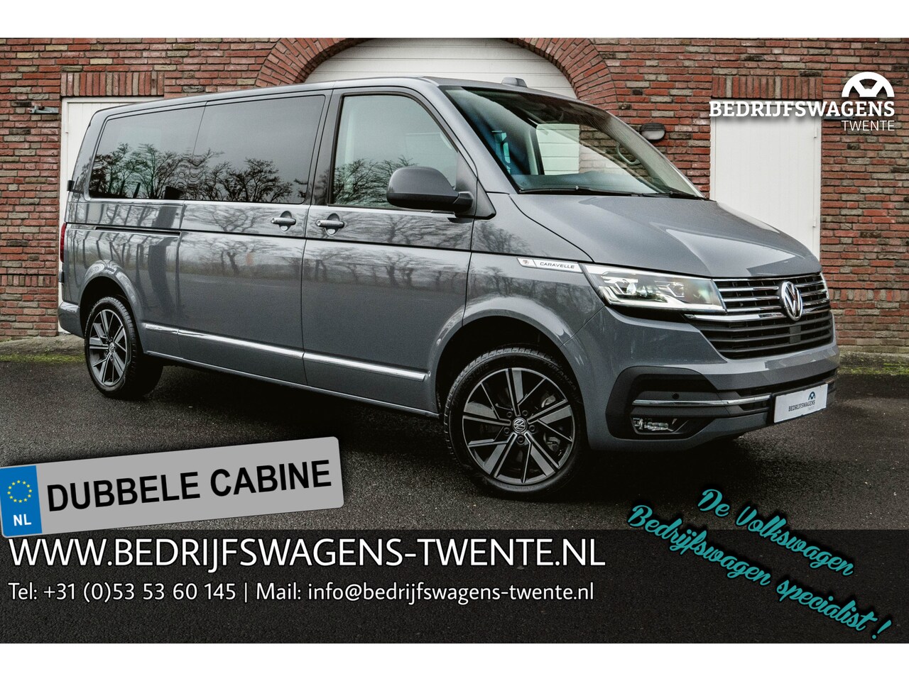 Volkswagen Transporter Caravelle - T6.1 2.0 TDI 204 PK DSG CARAVELLE L2H1 A-Deuren DUB/CAB ACC | LED | Leder | Apple Carplay/ - AutoWereld.nl