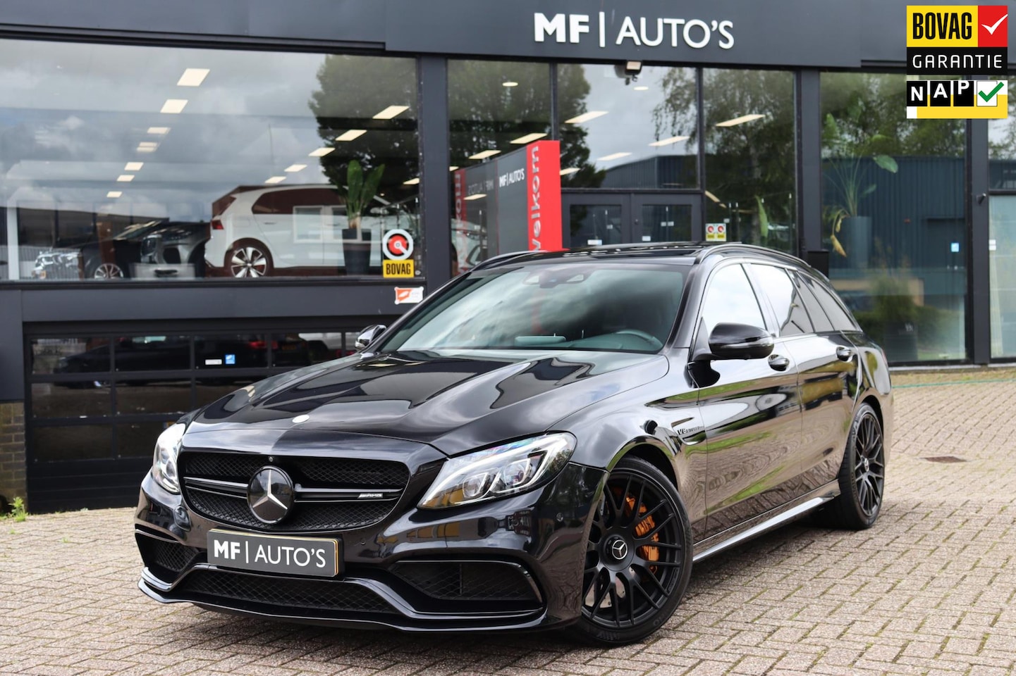 Mercedes-Benz C-klasse Estate - AMG 63S 510PK|Pano|Burmester|Keramisch|HUD|Memory|Lane - AutoWereld.nl