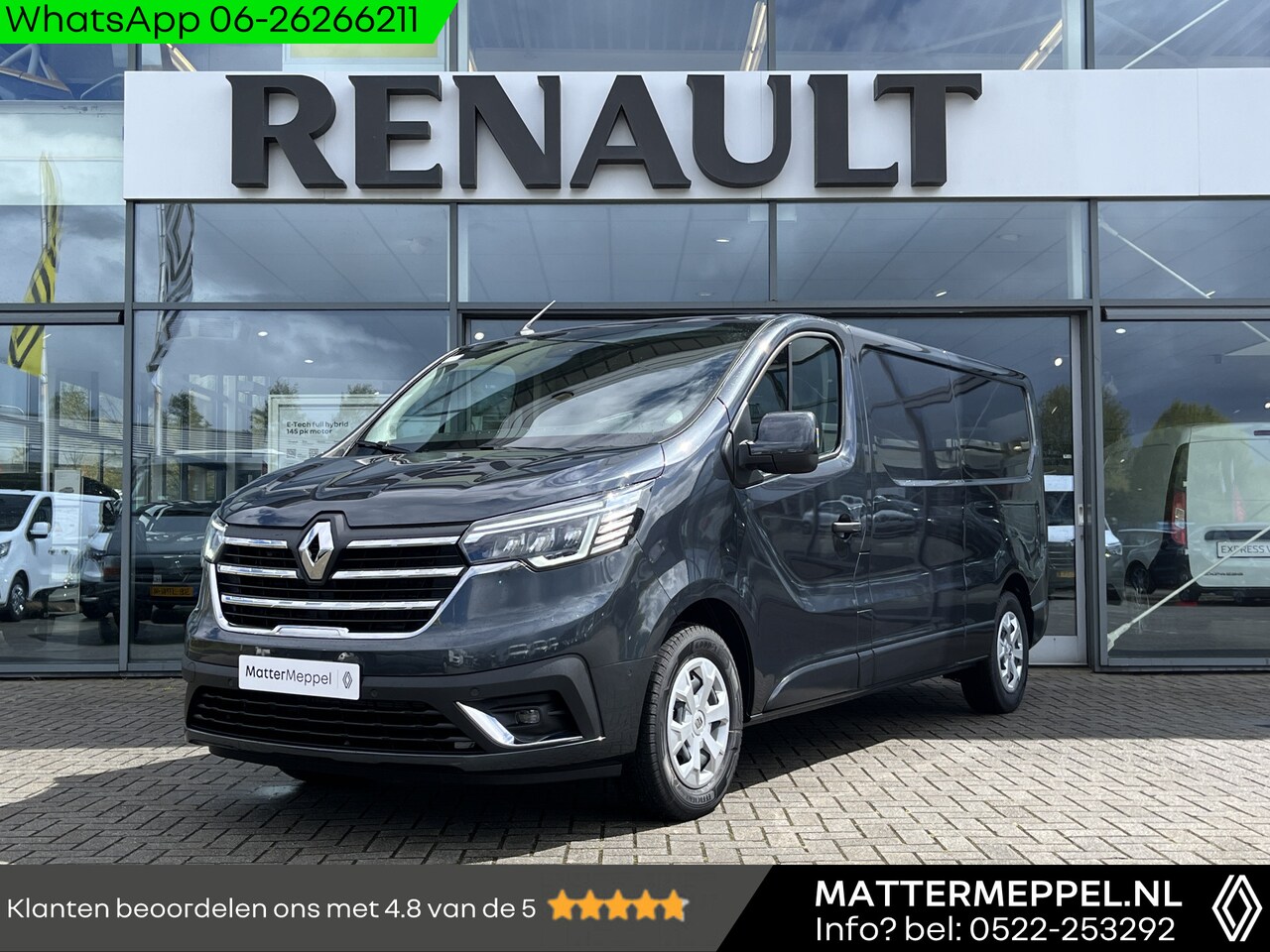 Renault Trafic E-Tech - Electric L2H1 T29 Comfort 52 kWh | 300 km actieradius | Pack Parking | Pack Look | Handsfr - AutoWereld.nl