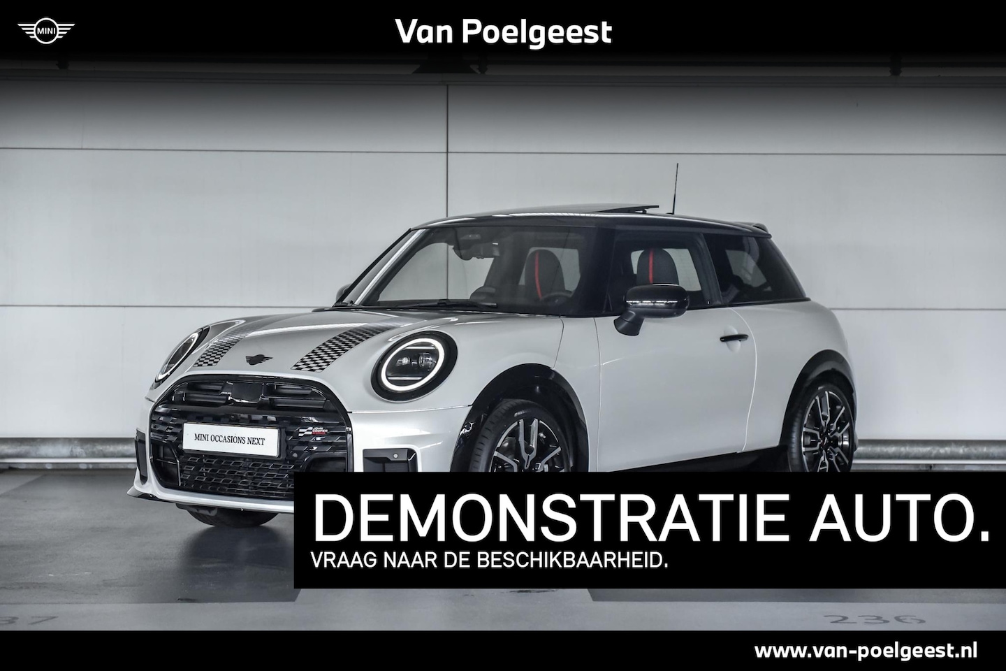 MINI Cooper - 3-deurs 2.0 Cooper S John Cooper Works | Pakket XL | Dak en spiegelkappen in Jetblack - AutoWereld.nl