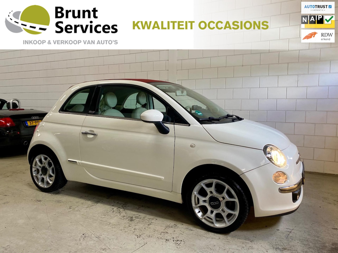 Fiat 500 C - 1.2 Lounge Bj.13|Leer|16Inch|Pdc|Clima|Onderhouden ! - AutoWereld.nl