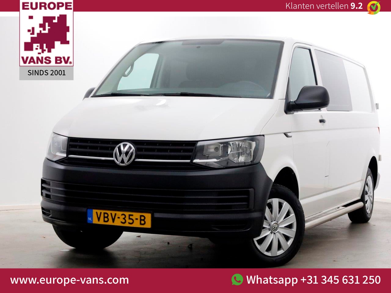 Volkswagen Transporter - T6 2.0 TDI 102pk Lang D.C. Trendline Airco/Navi 10-2019 - AutoWereld.nl