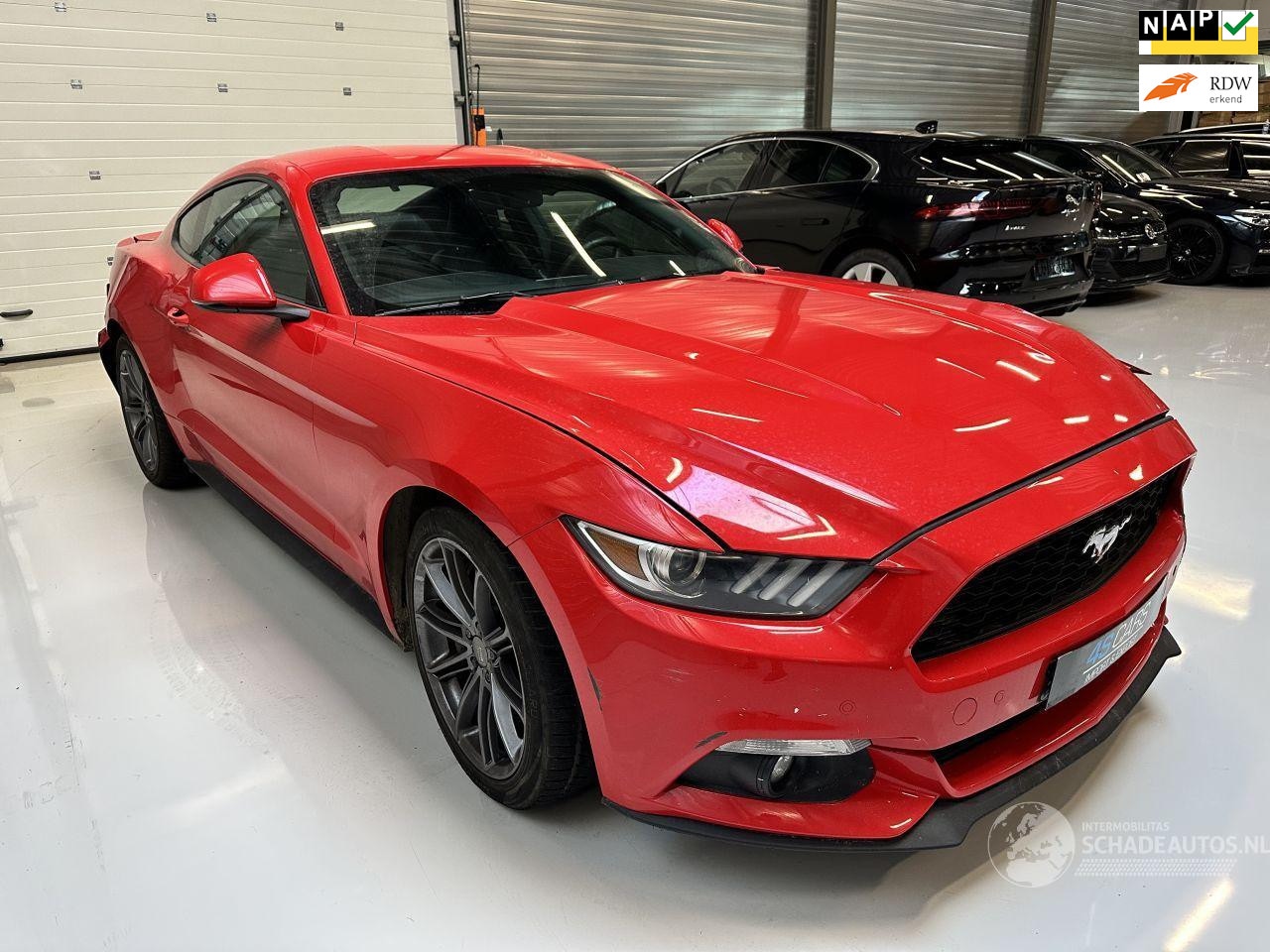 Ford Mustang - 2.3 NAVI/LEDER/CAMERA/LED/VOL 317PK! - AutoWereld.nl