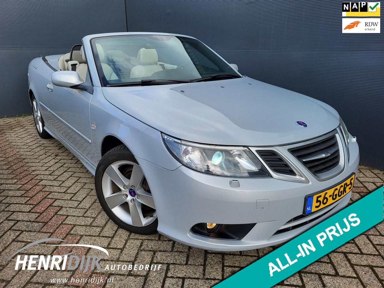 Saab 9-3 Cabrio - 1.8t Vector Spring Edition Leder / Cruise / Trekhaak / Navi / PDC / LMV - AutoWereld.nl