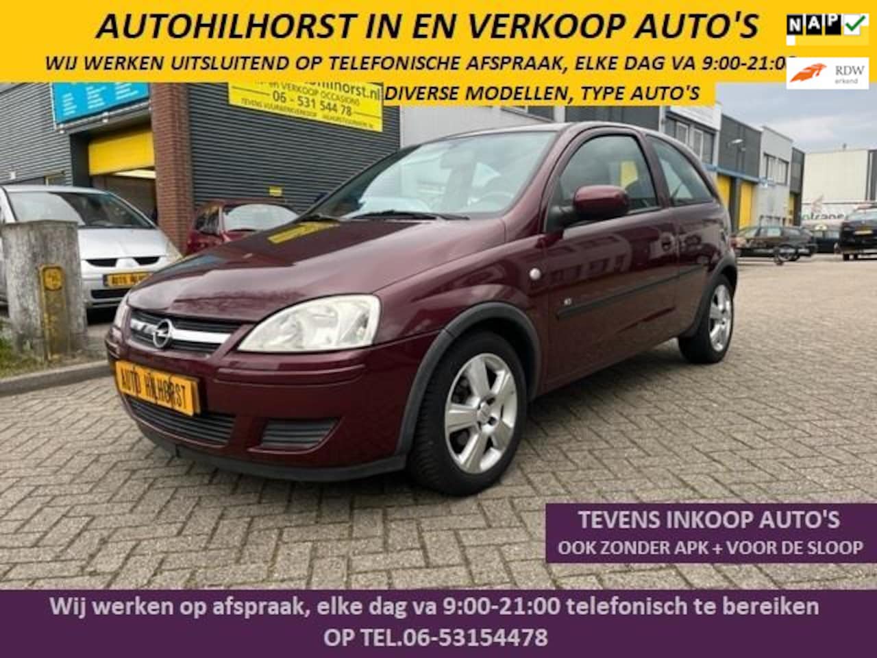 Opel Corsa - 1.2-16V !! WIJ WERKEN UITSLUITEND OP TELEFONISCHE AFSPRAAK, ELKE DAG VA 9:00-21:00 BEREIKB - AutoWereld.nl