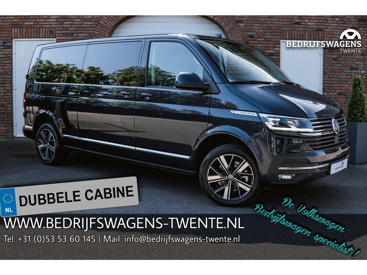 Volkswagen Transporter Caravelle - T6.1 Caravelle 2.0 TDI 204 PK DSG L2H1 DUB/CAB A-Deuren ACC | LED | Leder | Apple Carplay/ - AutoWereld.nl