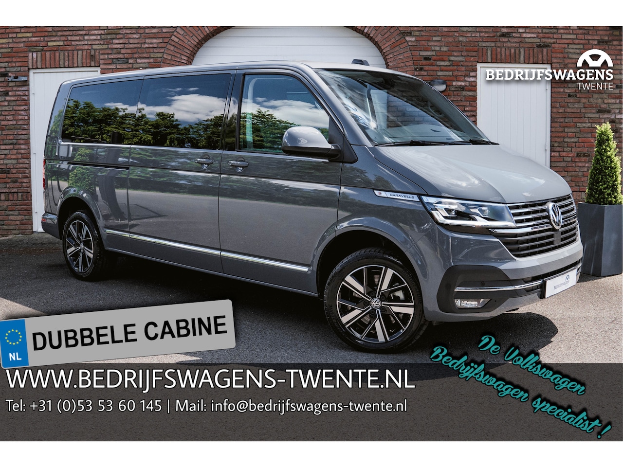 Volkswagen Transporter Caravelle - T6.1 2.0 TDI 204 PK DSG L2H1 A-KLEP ACC | LED | Leder | Side Assist | Privacy glass | - AutoWereld.nl