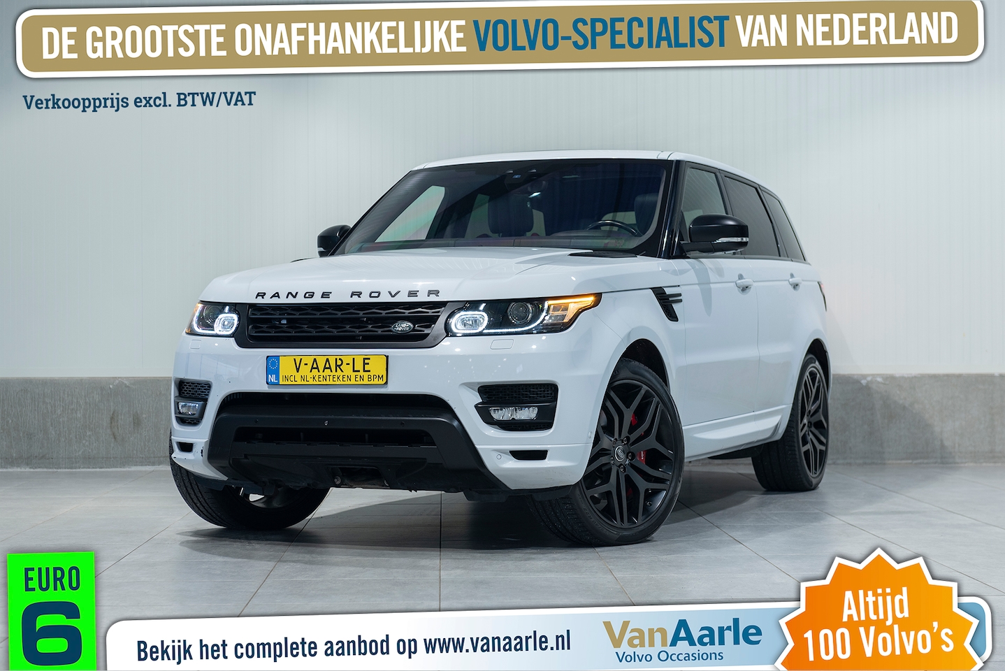 Land Rover Range Rover Sport - GRIJS KENTEKEN 4.4 Aut. SDV8 EX.BTW Autobiography Vogue Leder Navigatie 339pk - AutoWereld.nl