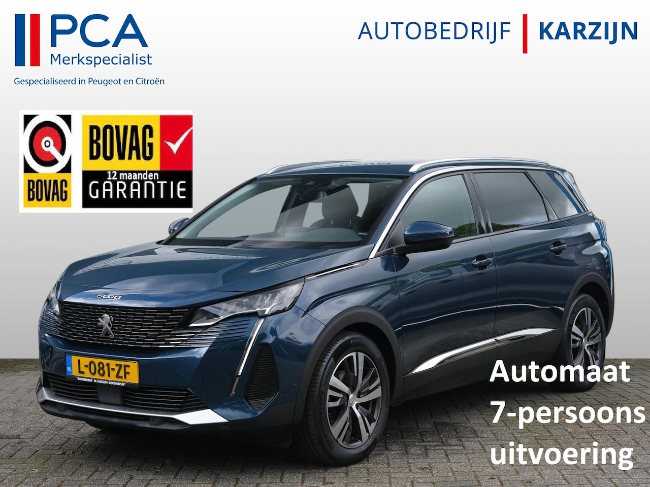 Peugeot 5008 - 1.2 PureTech Blue Lease Allure; 7- persoons uitvoering - AutoWereld.nl