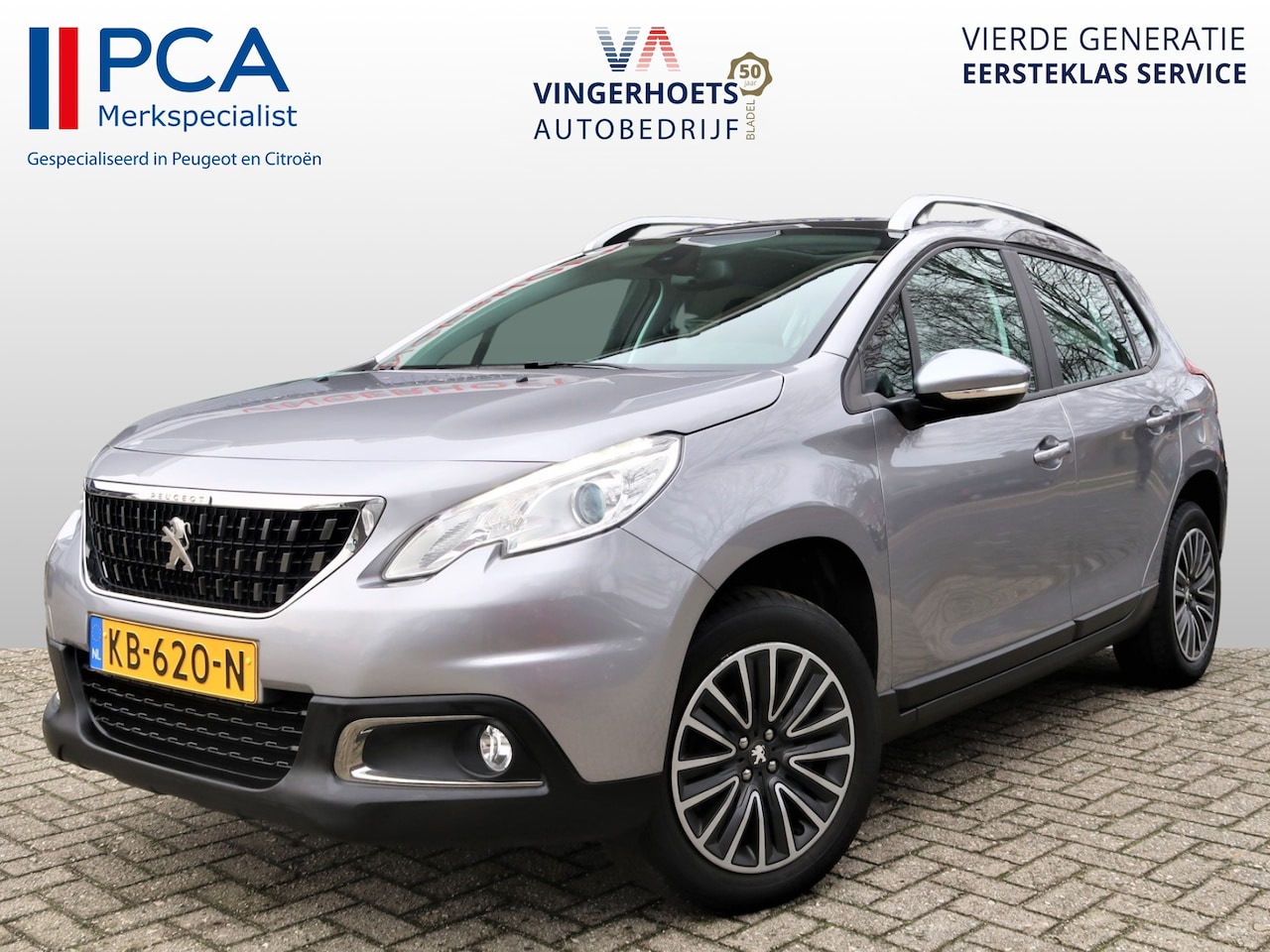 Peugeot 2008 - * Panoramadak * Airco * Cuise Control * Logische Kilometer Autopas aanwezig * Vingerhoets; - AutoWereld.nl