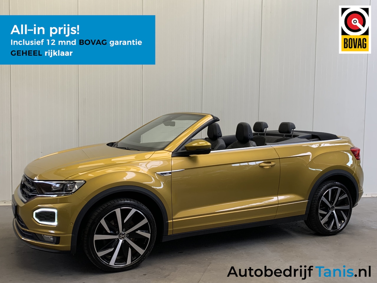 Volkswagen T-Roc Cabrio - 1.5 TSI 150PK R-Line LEDER-CAMERA-NAVI-VIRTUAL COCKPIT-ADAPTIVE CRUISE CONTROL-PDC-19INCH - AutoWereld.nl