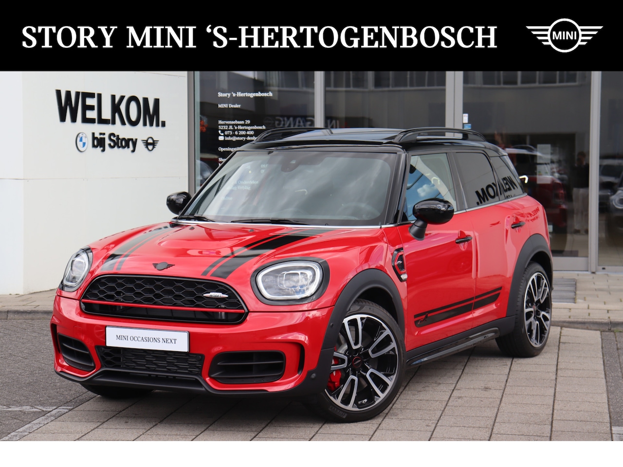 MINI Countryman - JCW ALL4 Automaat / Premium Plus Pakket / Panoramadak / Achteruitrijcamera / Adaptieve LED - AutoWereld.nl