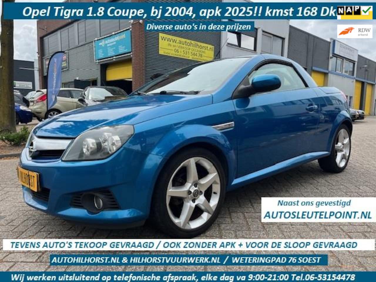 Opel Tigra TwinTop - 1.8-16V Enjoy Coupe, apk 2025!! Wij werken uitsluitend op telefonische afspraak, elke dag - AutoWereld.nl