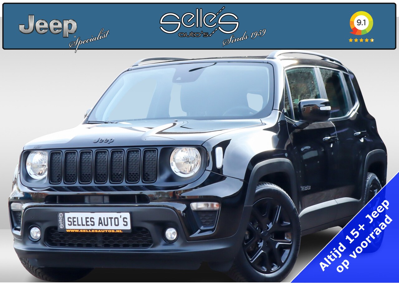 Jeep Renegade - 1.0T Night Eagle | DAB Radio | Keyless | Apple carplay & Android Auto - AutoWereld.nl