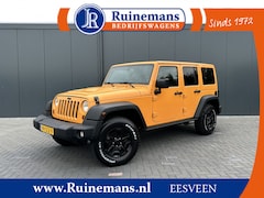 Jeep Wrangler Unlimited - 2.8 CRD 200 PK AUTOMAAT / GRIJS KENTEKEN / TREKHAAK / ECC / CRUISE / NETTE AUTO