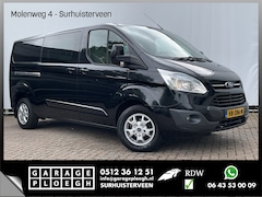 Ford Transit Custom - 2.2 TDCI L2H1 5-Pers Dubbele Cabine Lang Nav Leer+verw Trekhaak 290 2xSchuifdeur